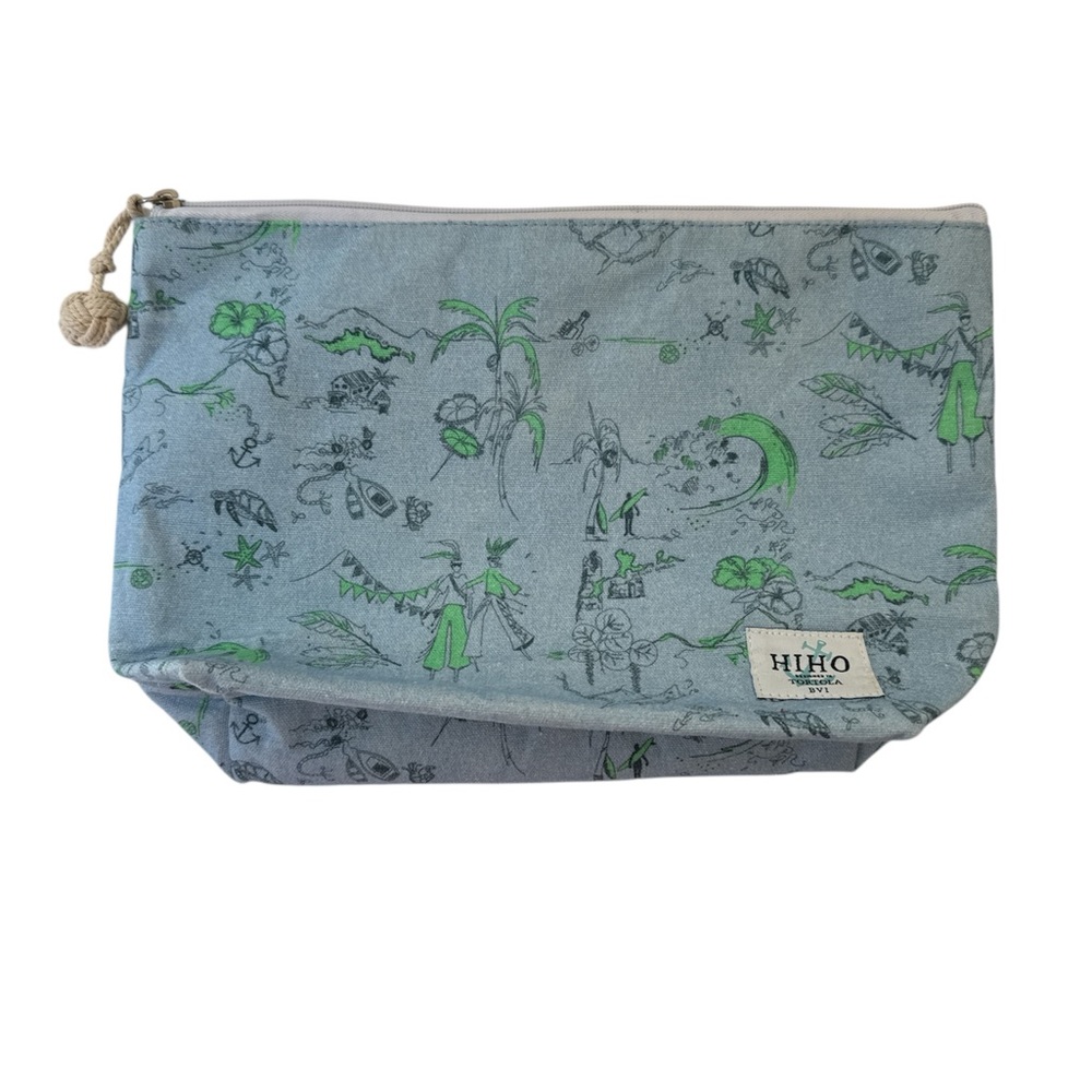 NWOT HIHO Large Zip Bag- Blue and Green